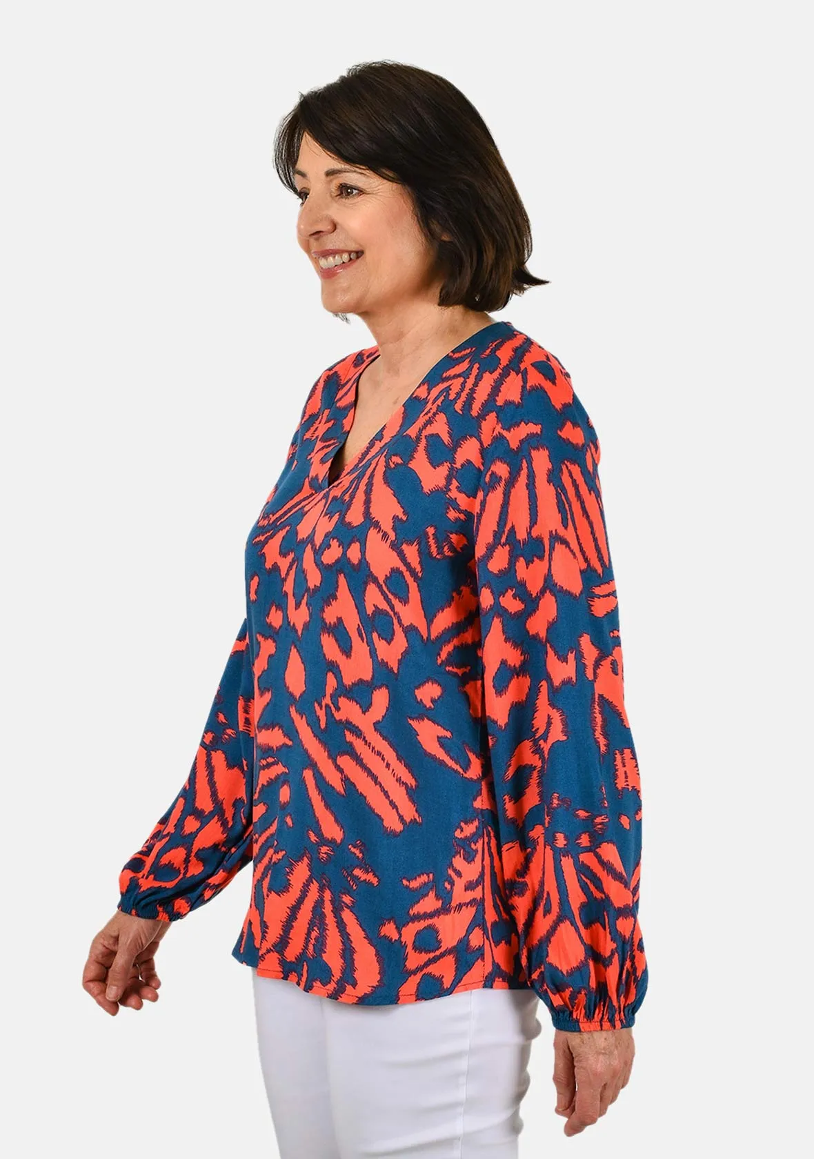 Long Sleeves Abstract Top