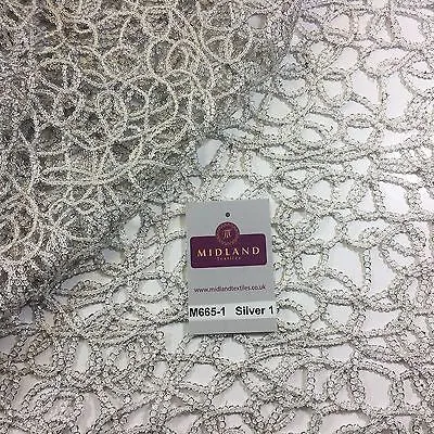 Metallic Wedding Net Mesh lace Dress fabric 50"  Wide M665 Mtex