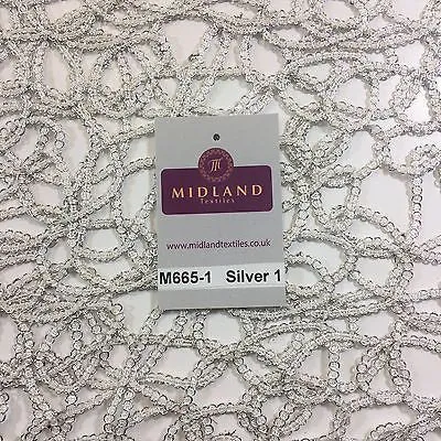 Metallic Wedding Net Mesh lace Dress fabric 50"  Wide M665 Mtex