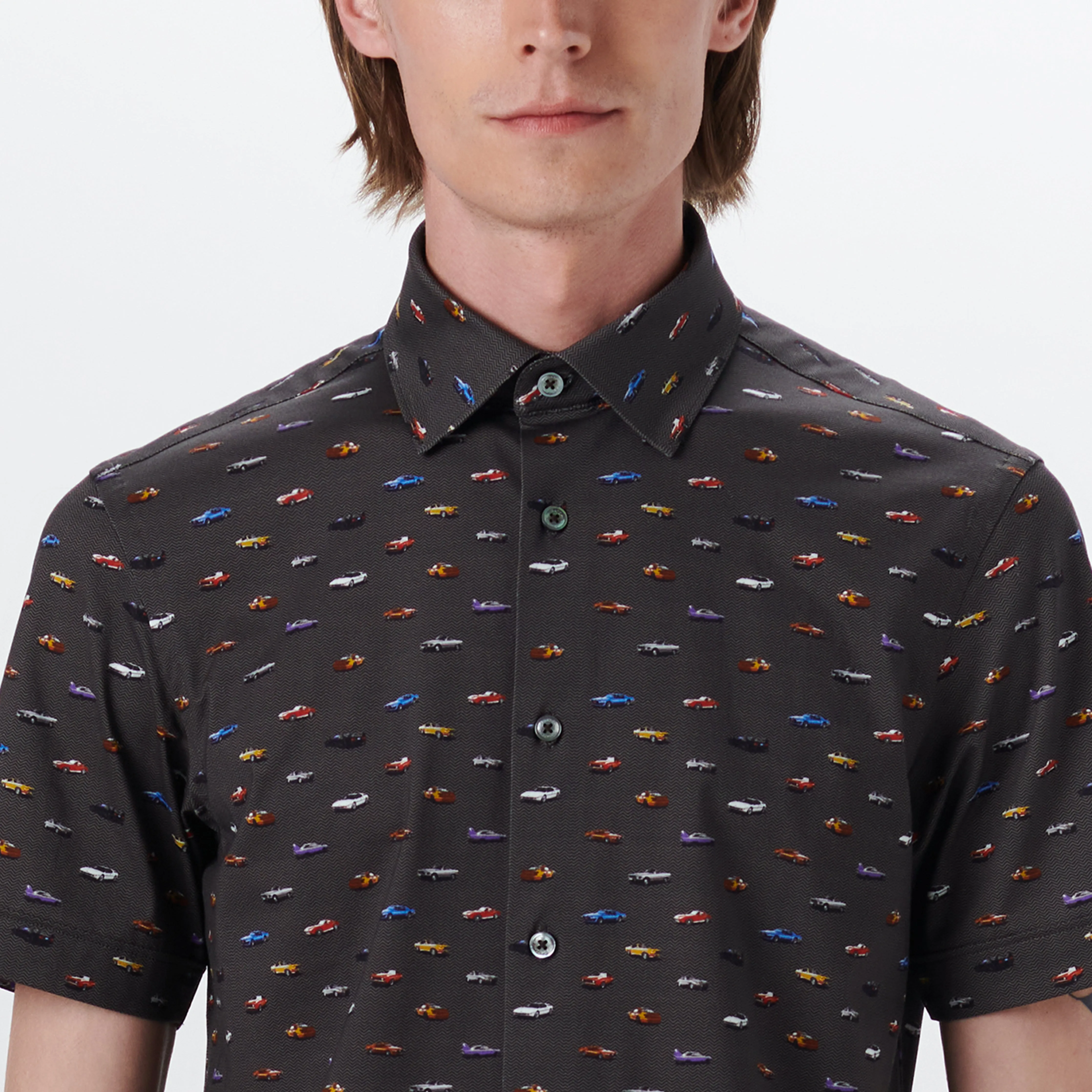 MILES Vintage Cars Print OoohCotton Short Sleeve Shirt