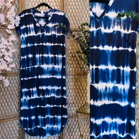 Navy and Ivory Maxi Dress