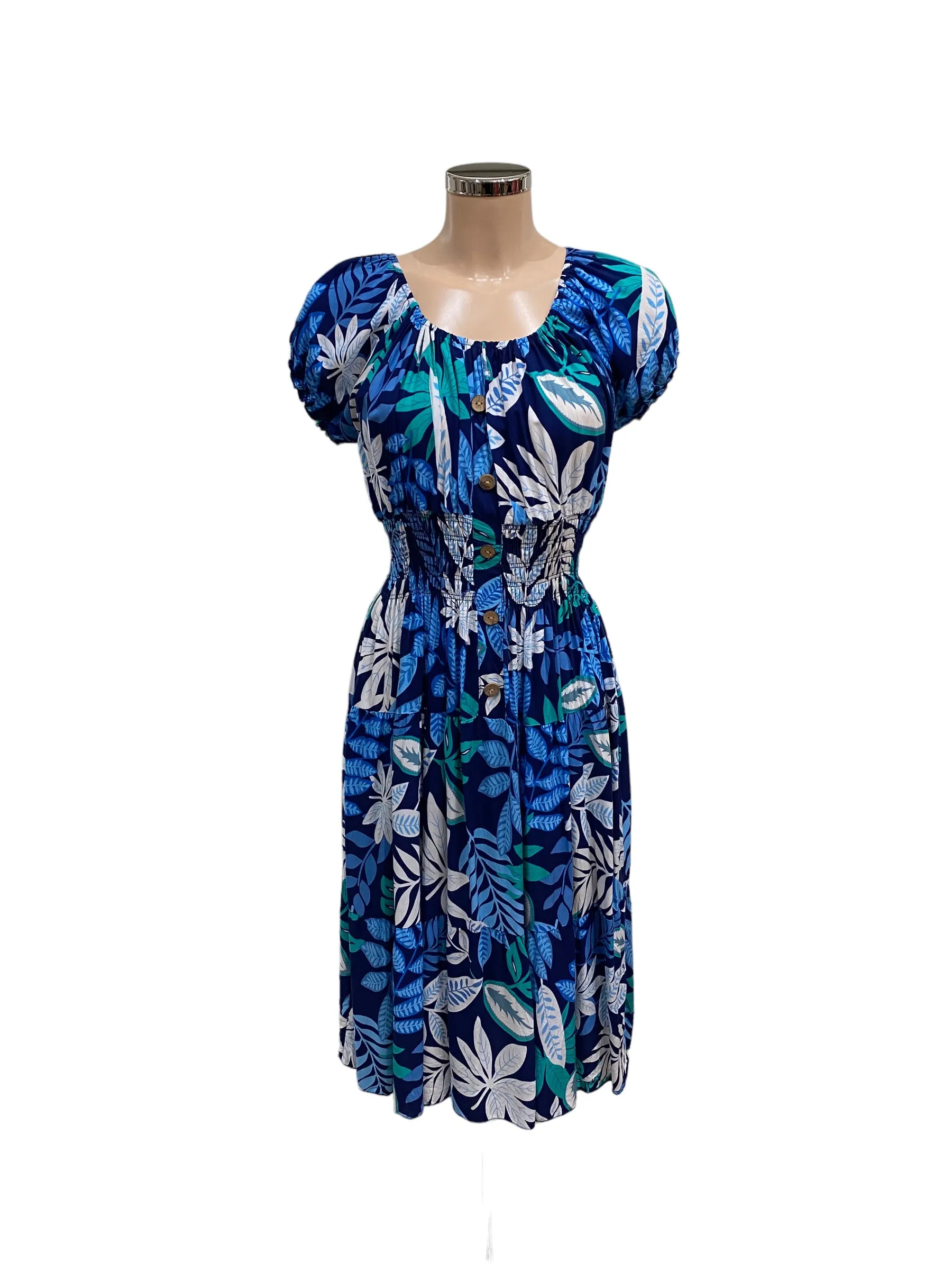 New Summer Tropical Print Bardot Midi Dress (3 Colours)