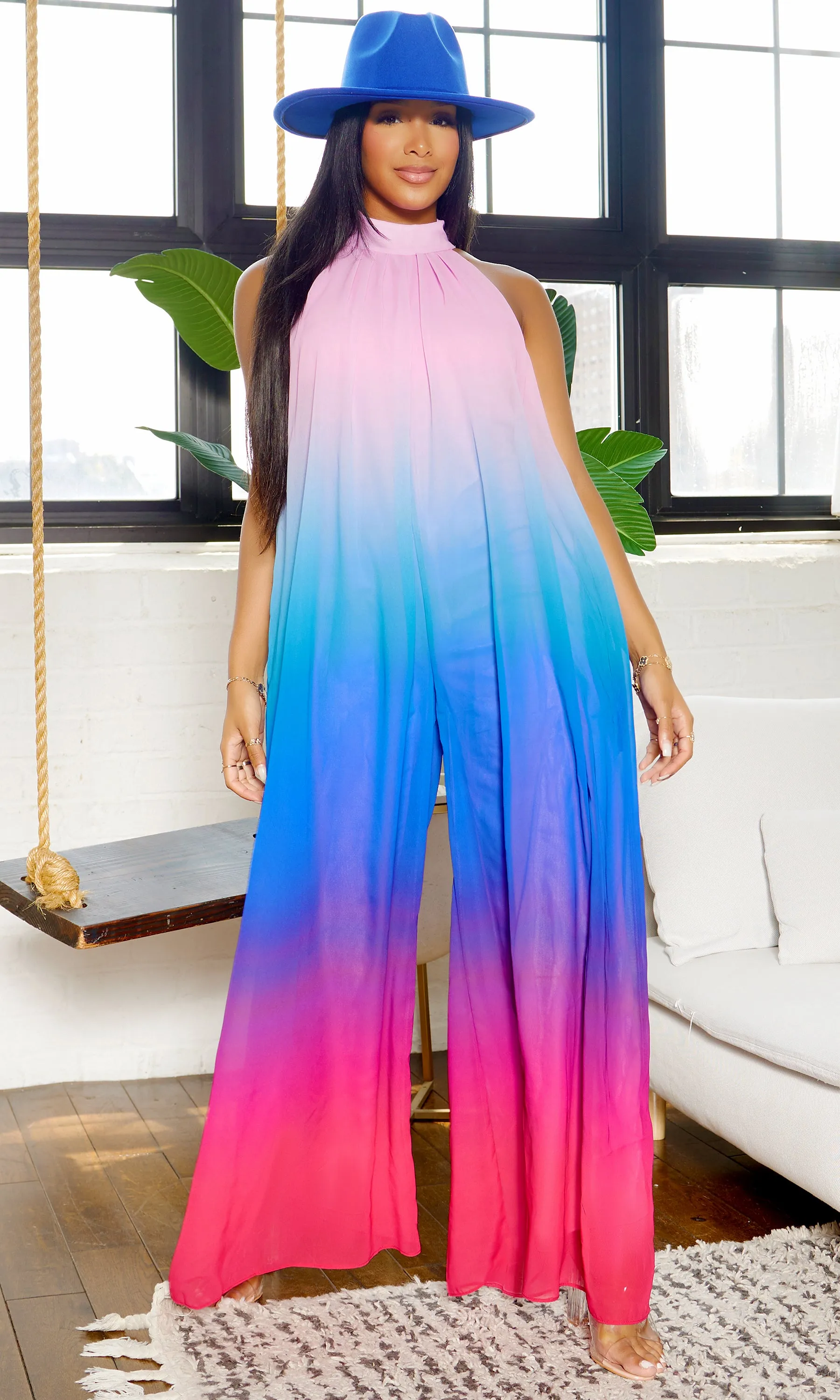 Ombre Flowy Jumpsuit