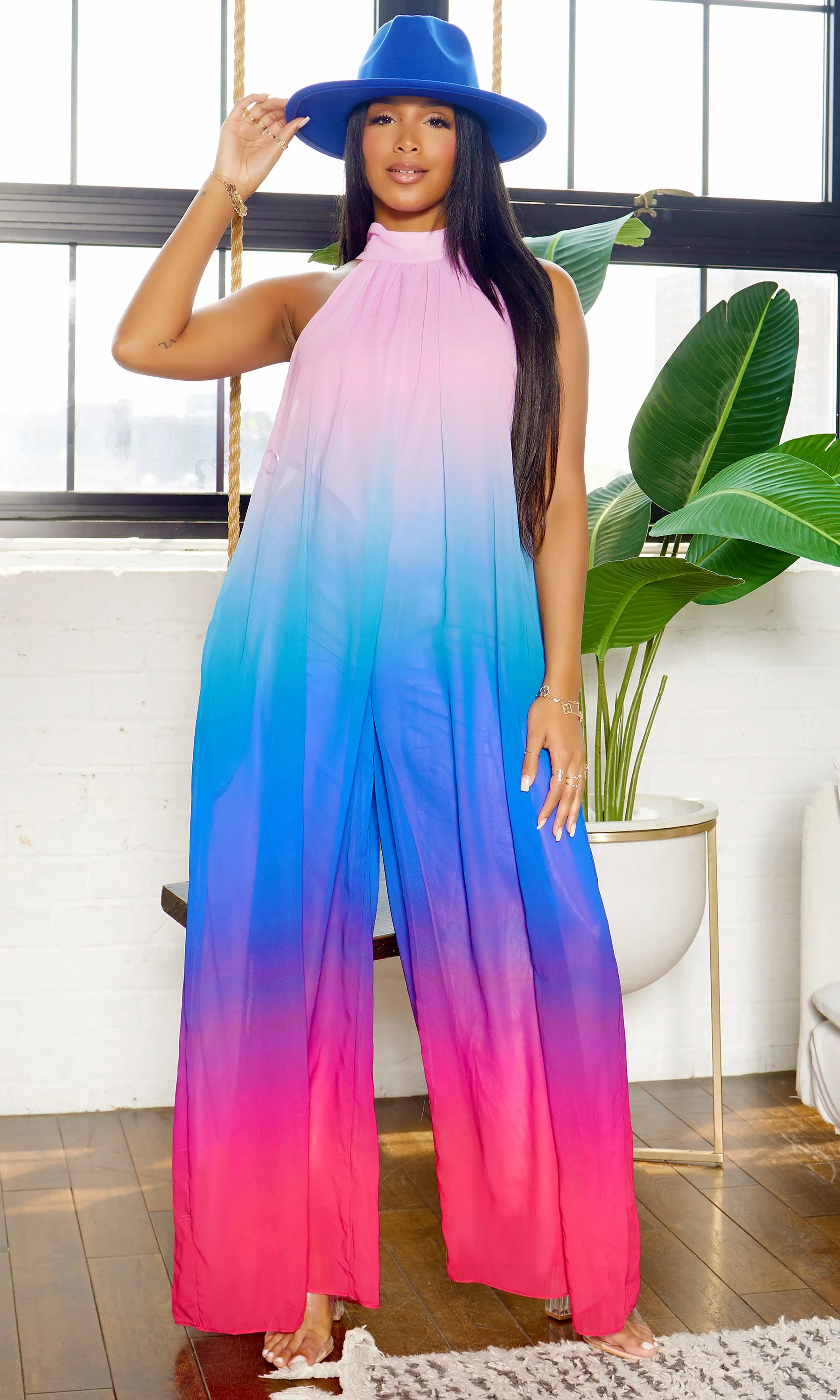 Ombre Flowy Jumpsuit