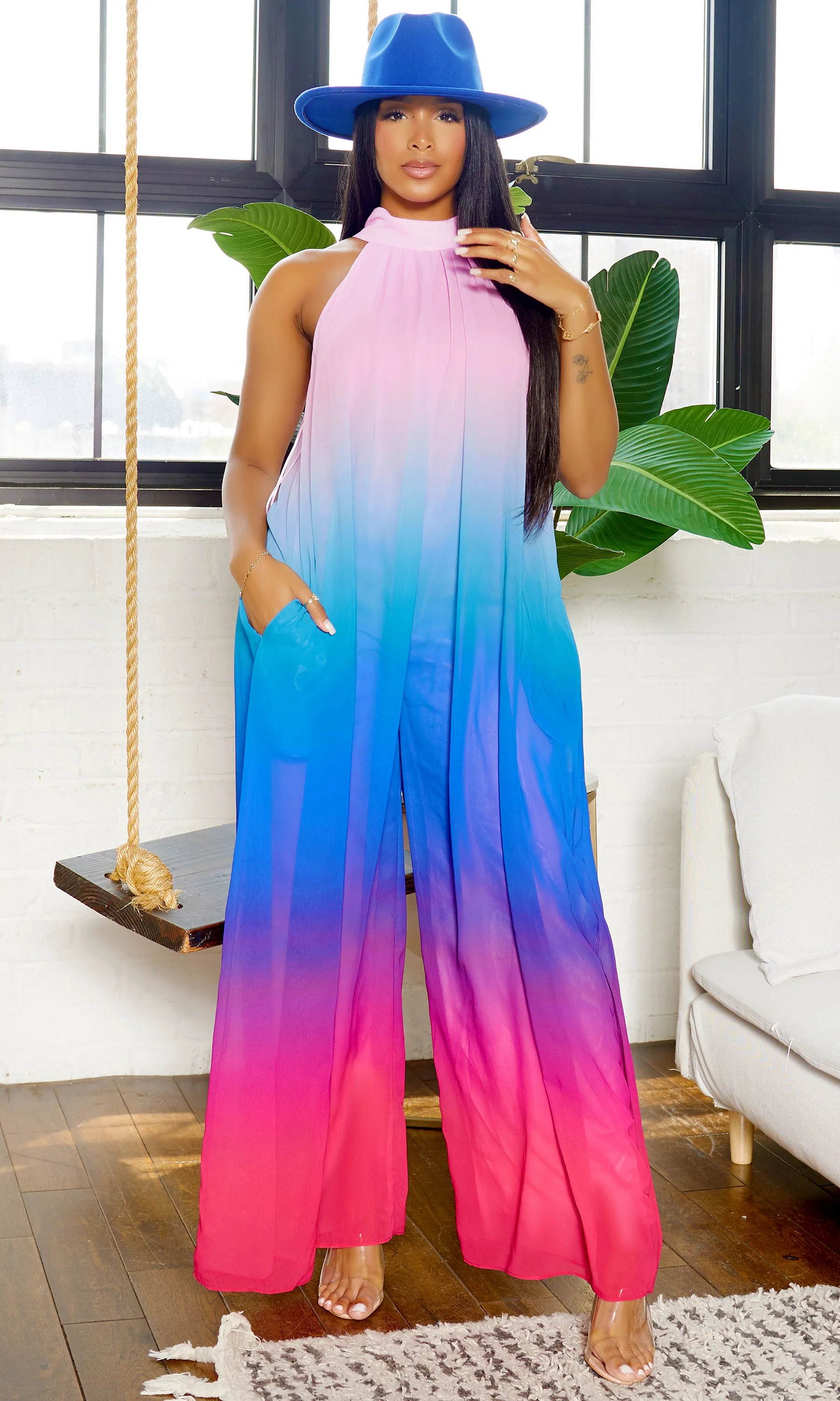 Ombre Flowy Jumpsuit