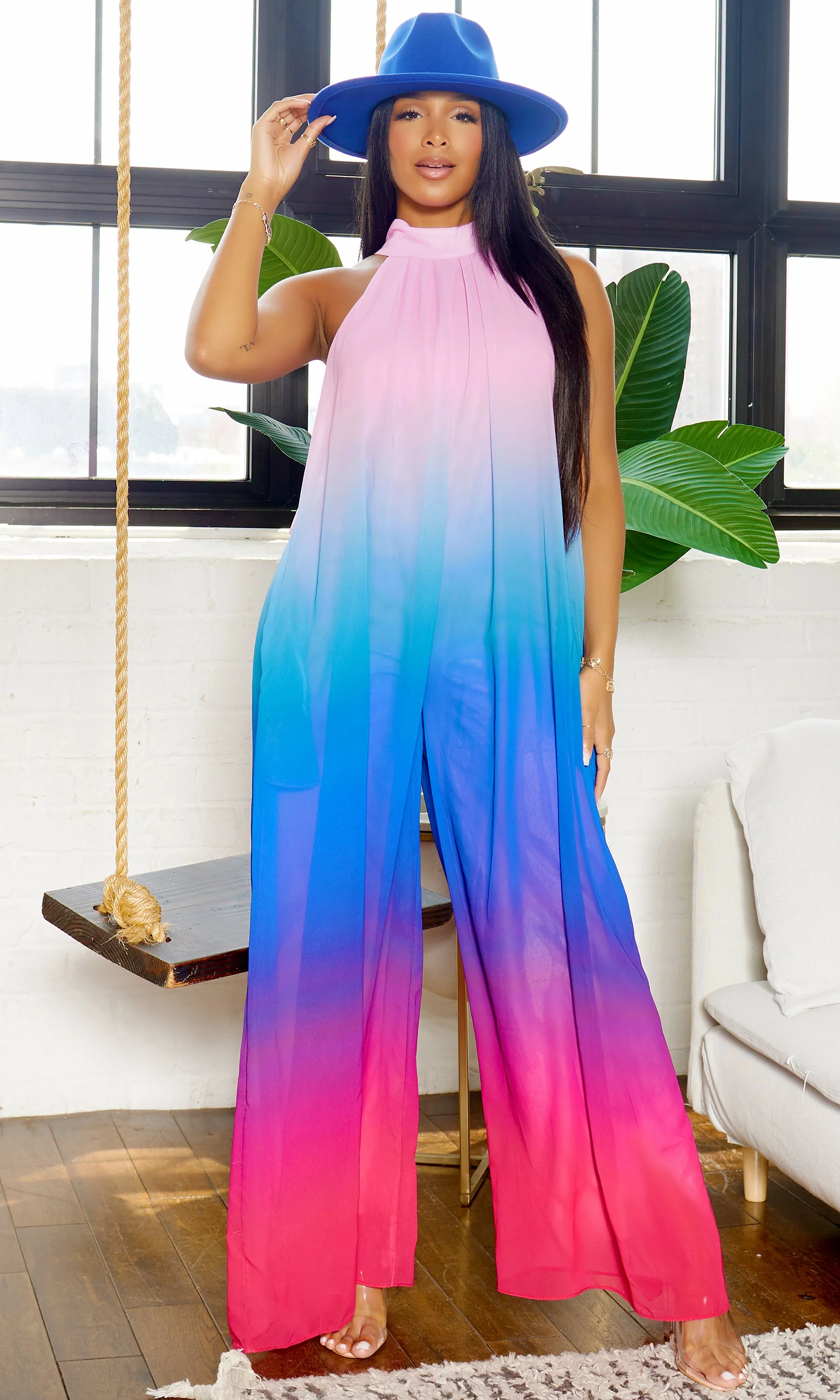 Ombre Flowy Jumpsuit