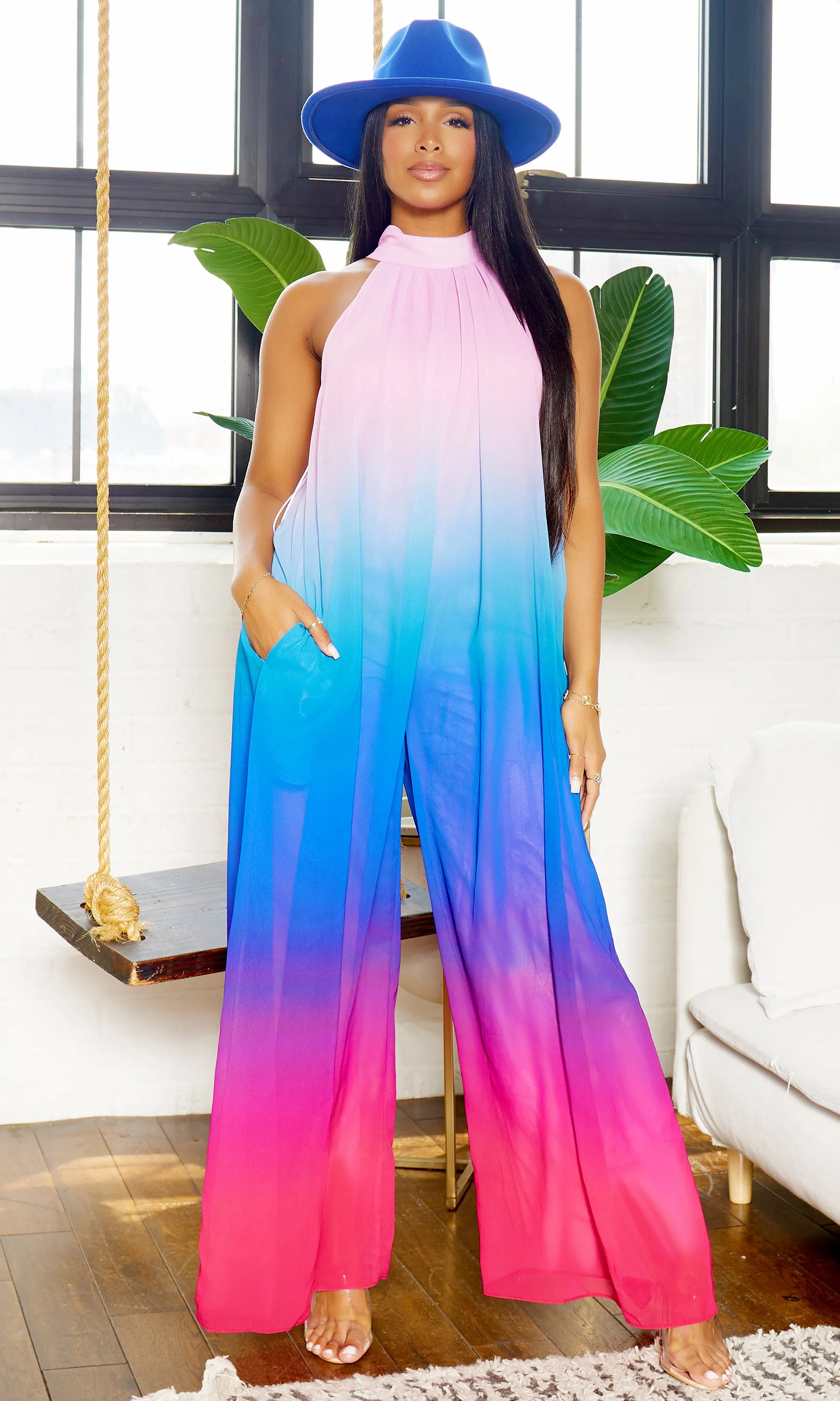 Ombre Flowy Jumpsuit