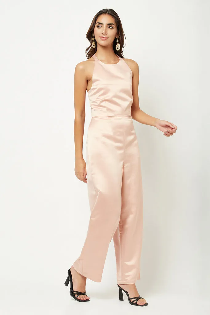 Peach Matte Jumpsuit