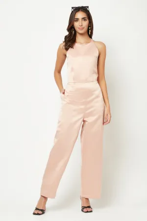 Peach Matte Jumpsuit