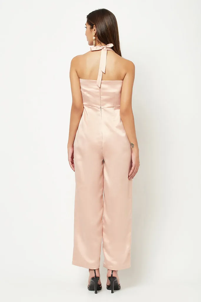 Peach Matte Jumpsuit