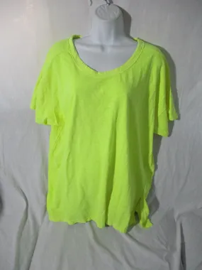 PILCRO PASSION ANTHROPOLOGIE Oversize Tee 100% Cotton T-Shirt Top XL Beach yellow