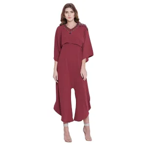 Playful Cupid Jumpsuit with Embellished Cape - (Clearance - Final Sale)