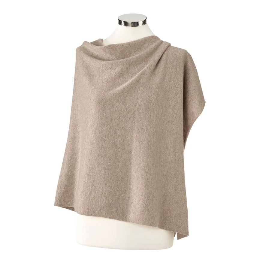 Poncho cachemire - Taupe