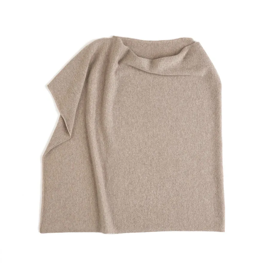 Poncho cachemire - Taupe