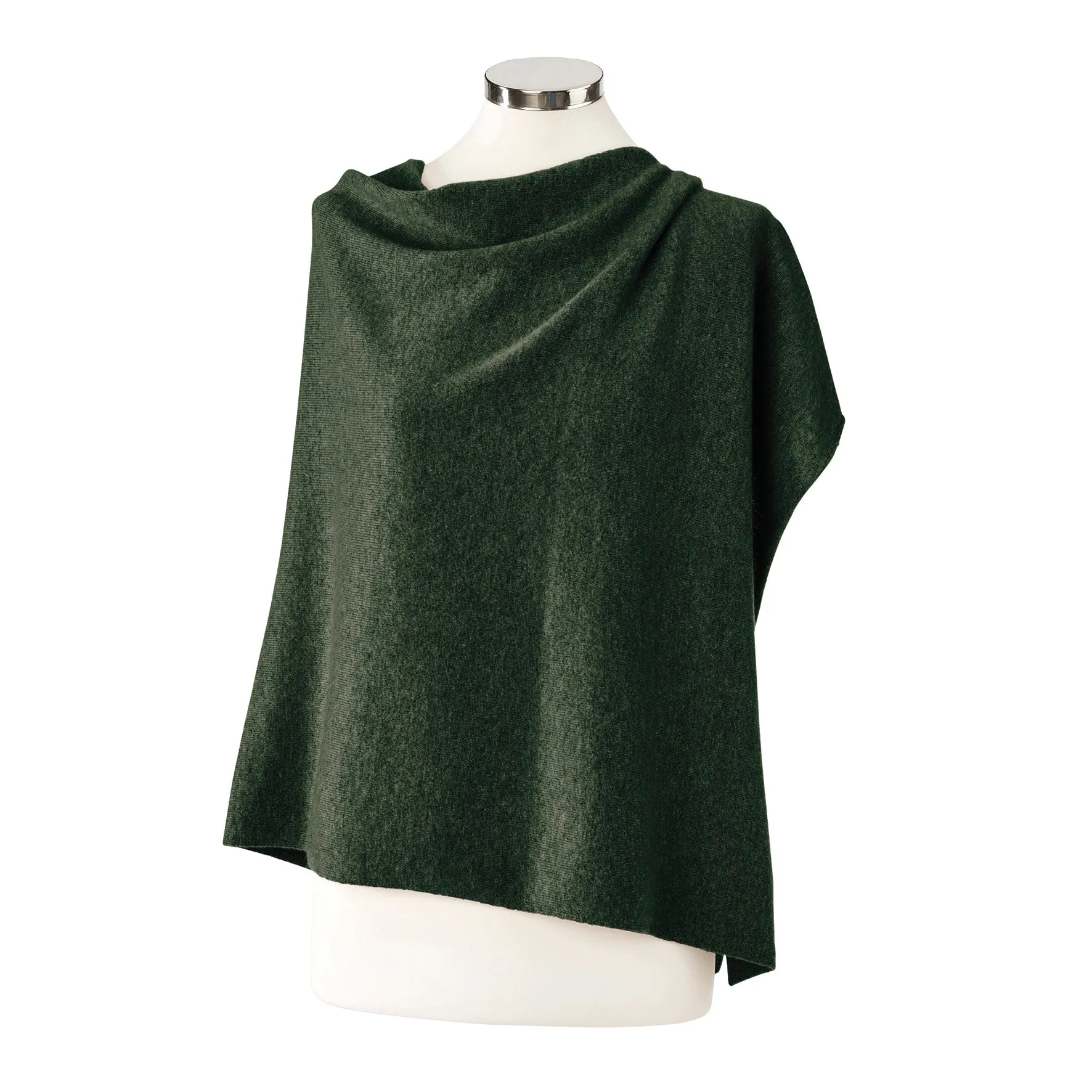 Poncho cachemire - Vert foncé