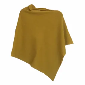 Poncho Soft Merino Lambswool Piccalilli Yellow