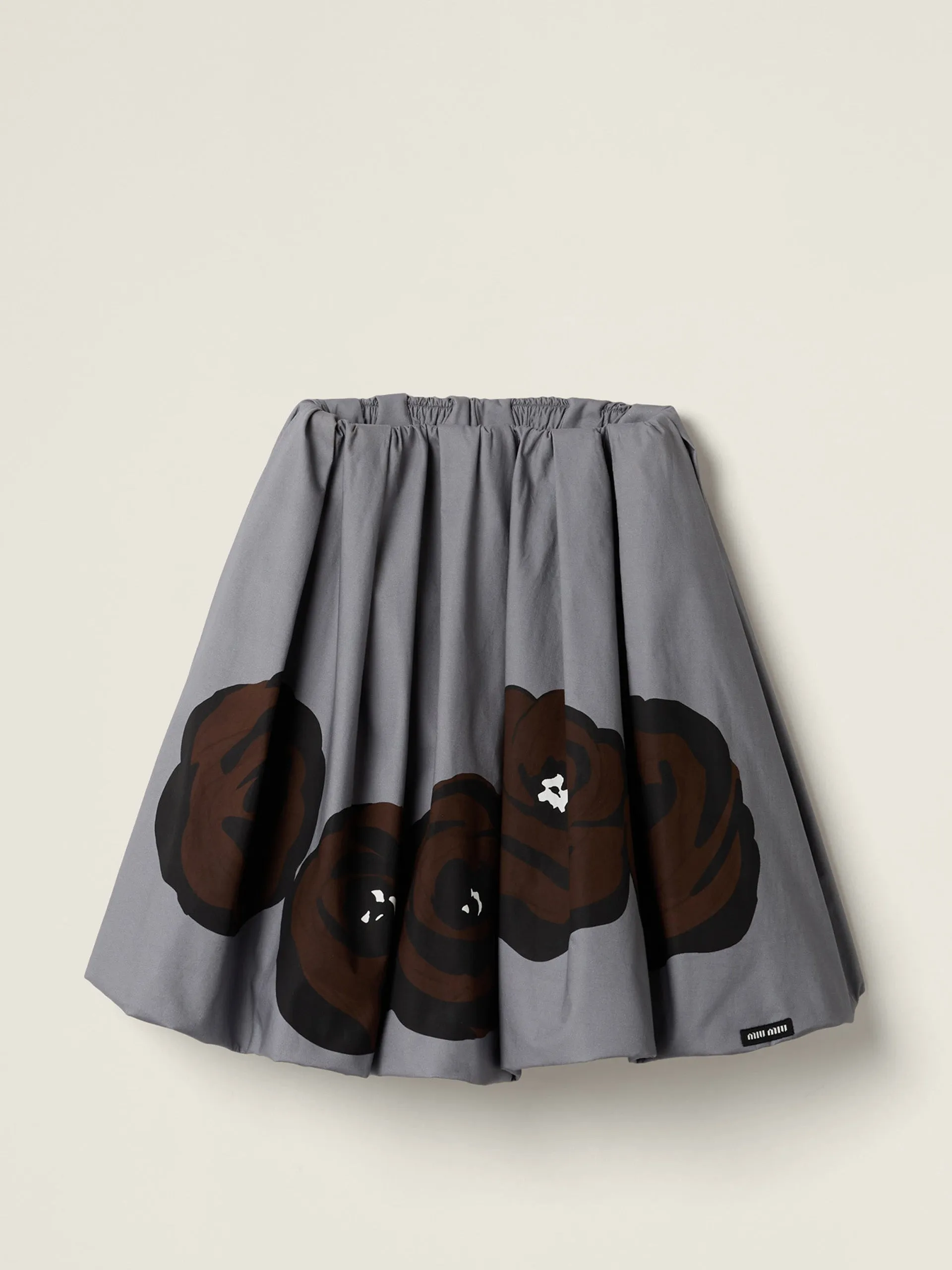 Poplin and jersey skirt