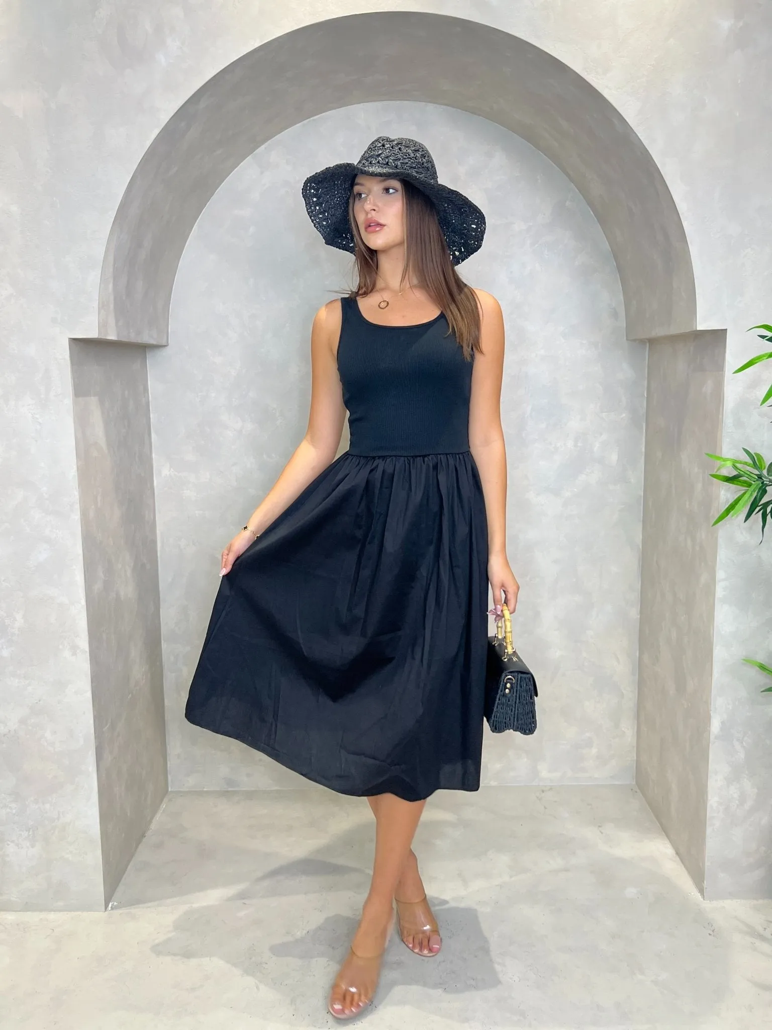 Puff Midi Dress