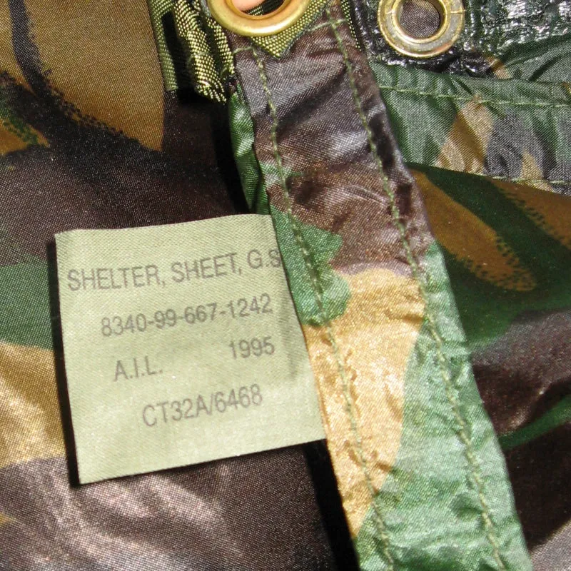 Rare Gen-1 British Sil-nylon Shelter Sheet GS. Used/Graded / New. Woodland. D.P.M.