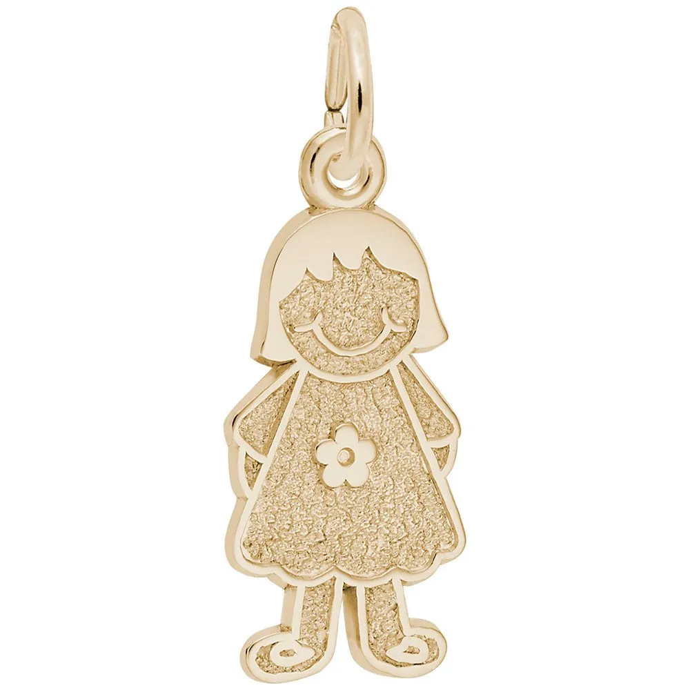 Rembrandt Charms - Girl with Flower Dress Charm - 8424