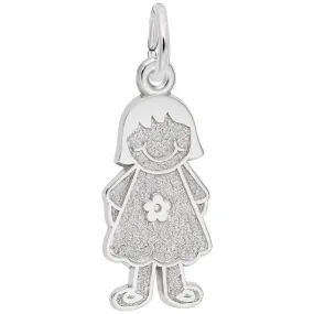 Rembrandt Charms - Girl with Flower Dress Charm - 8424