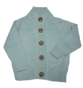 Robin's Egg Merino Wool Cardigan