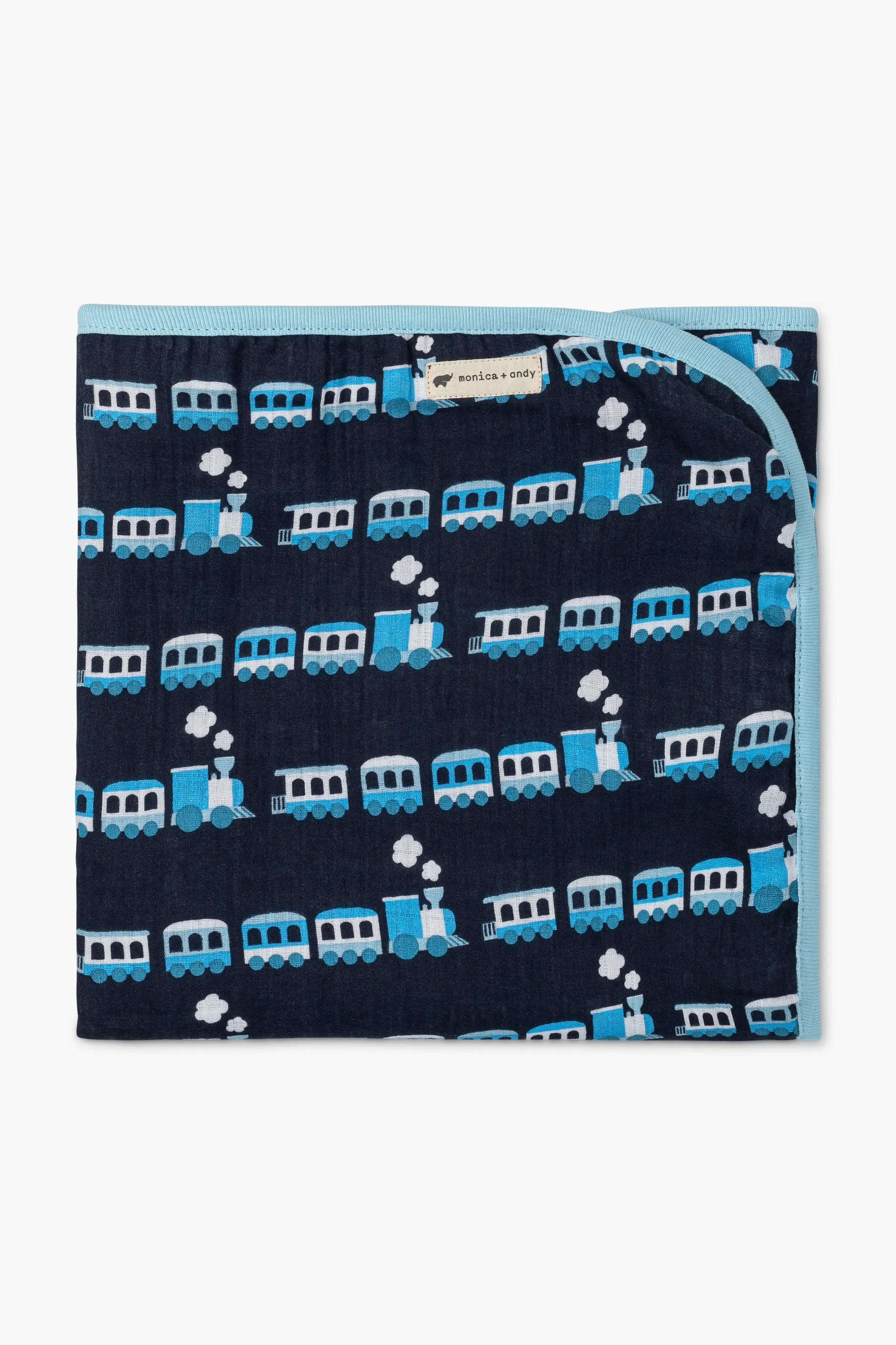 SALE - Always Blanket_Blue Trains