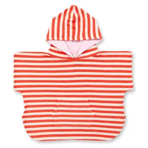 Sense Organics Coral Stripe Alvi Beach and Bath Poncho