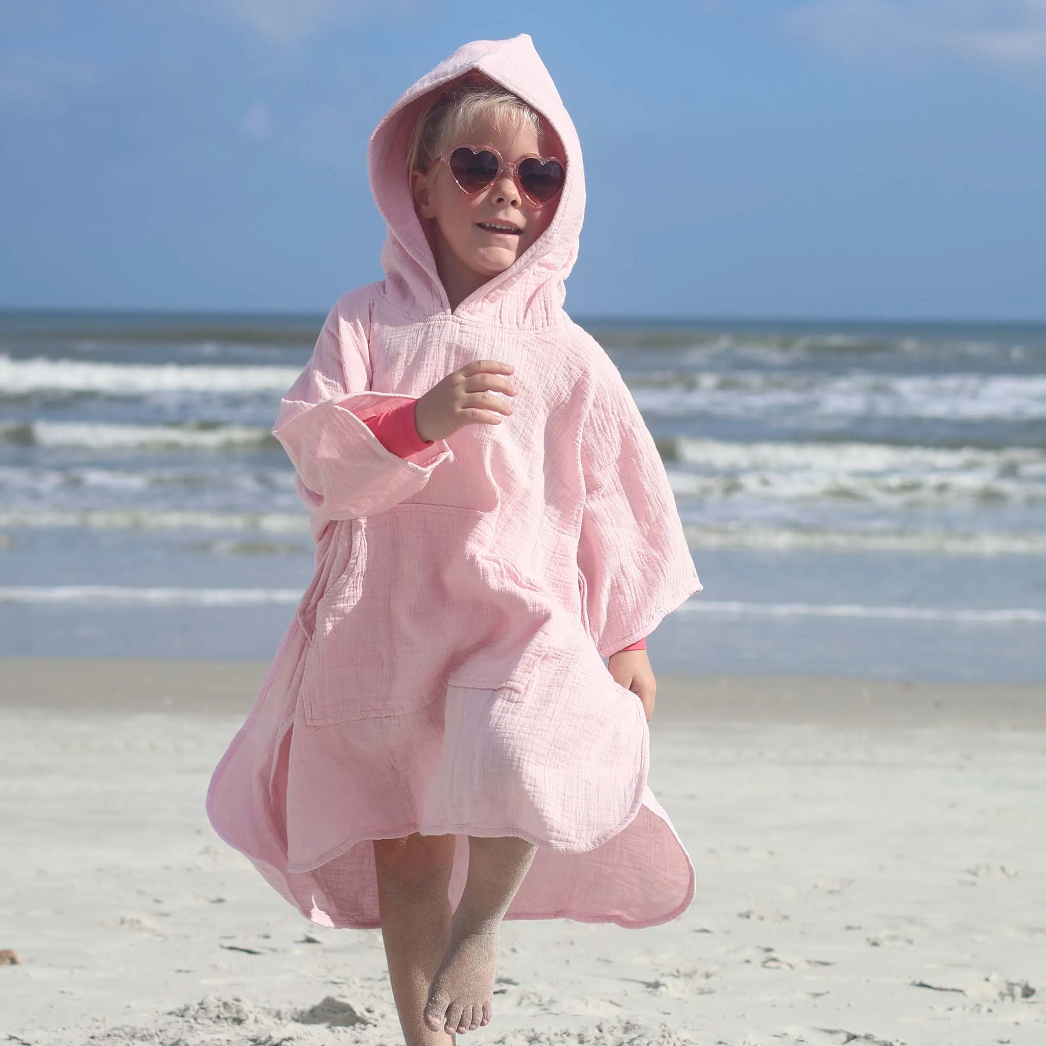 Sunset Pink Beach Poncho