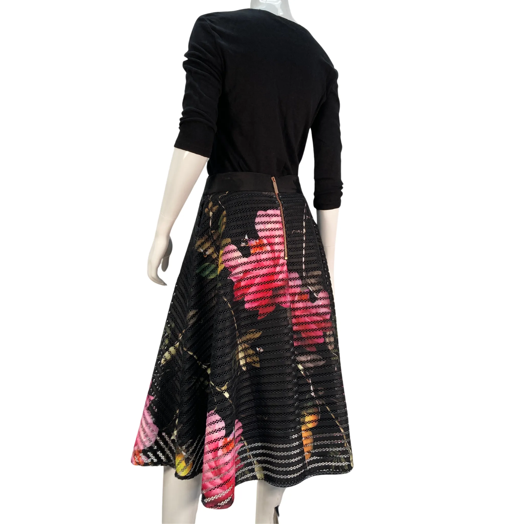 Ted Baker Dark Floral Midi Skirt