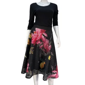 Ted Baker Dark Floral Midi Skirt