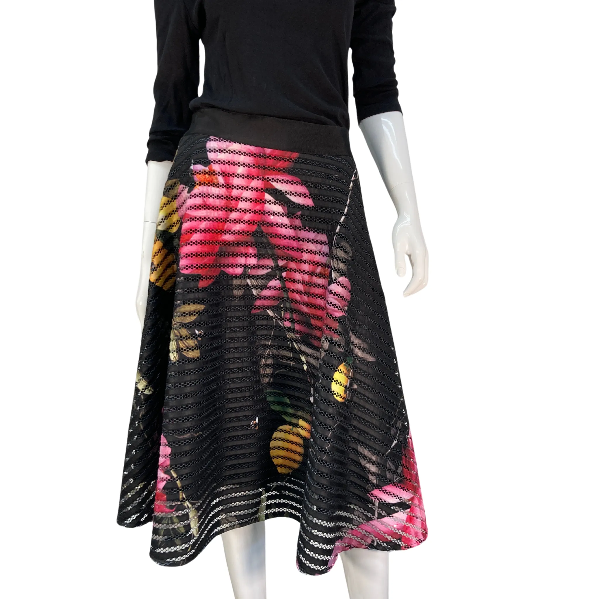 Ted Baker Dark Floral Midi Skirt