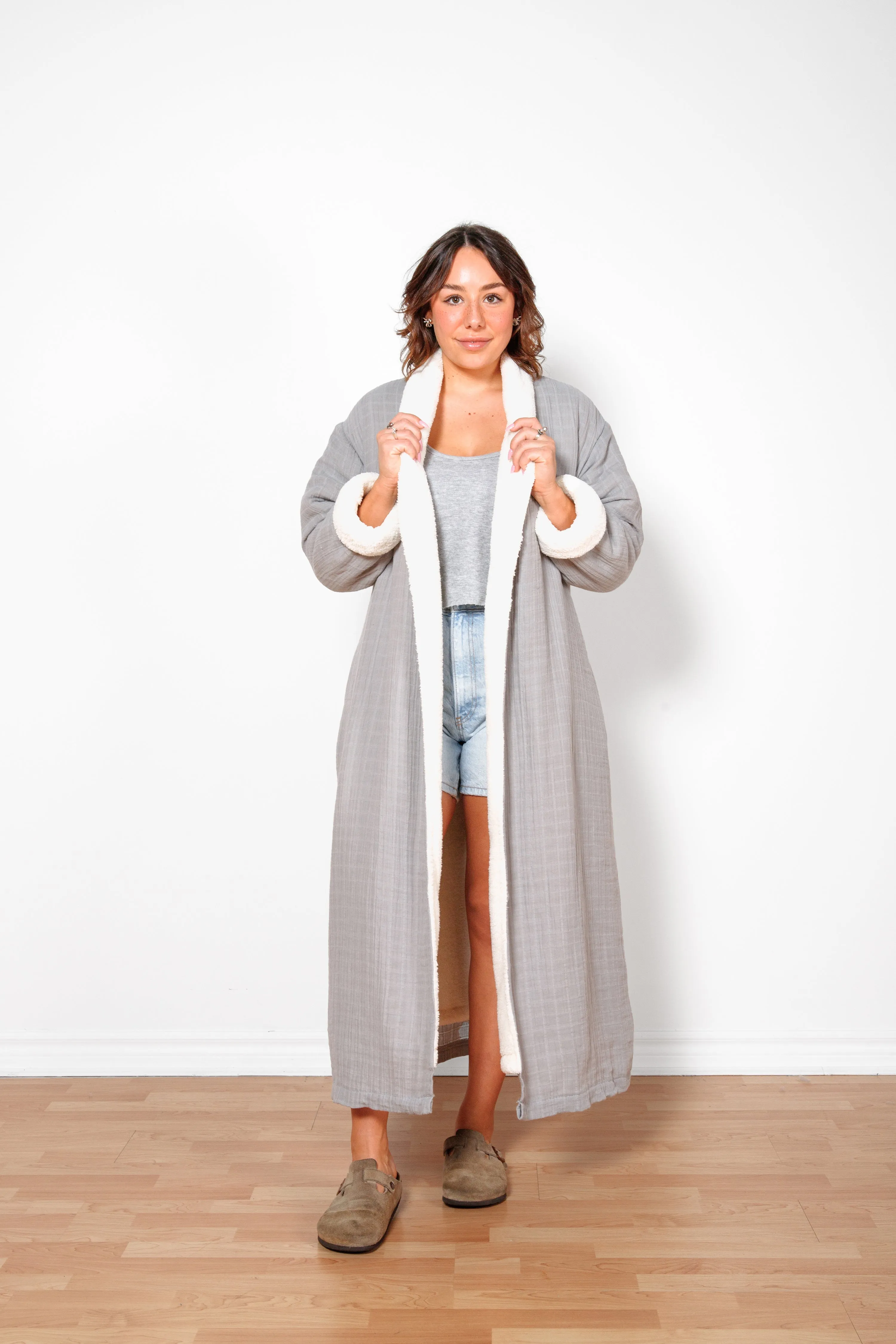 THE BOREAL | Unisex Fleece-lined Robe