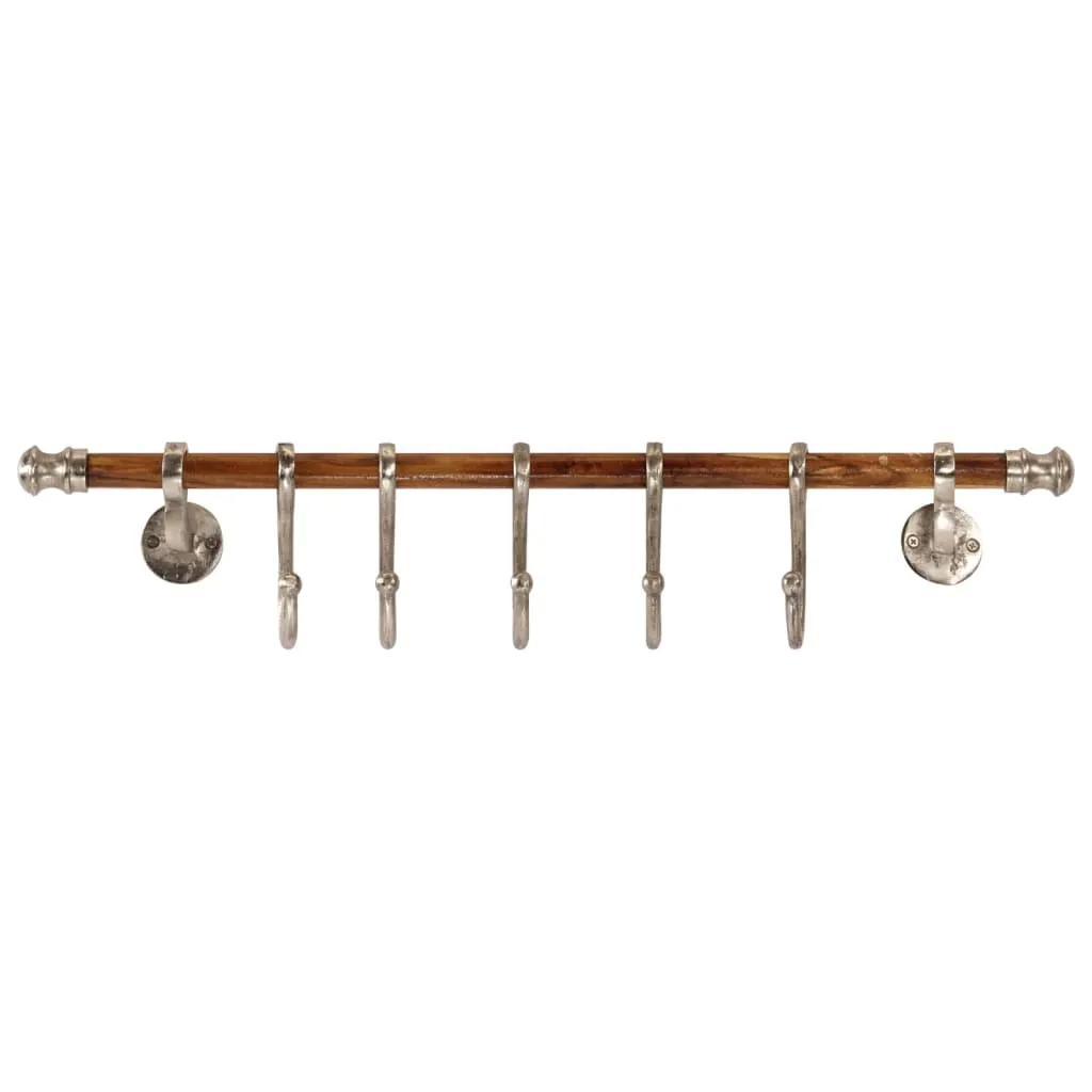 vidaXL Coat Rack Wall Mounted 75x15 cm Aluminium