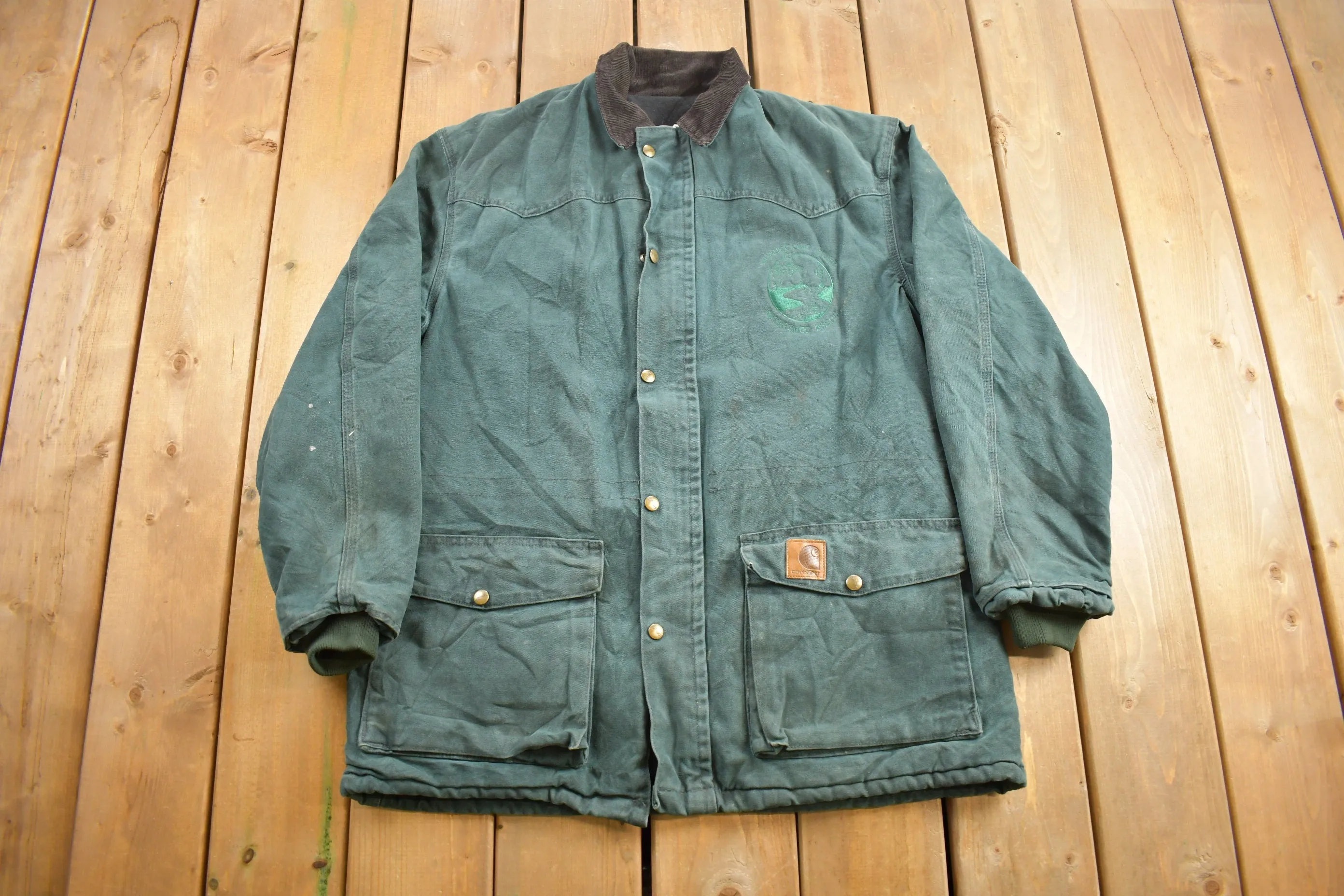 Vintage 1990s Carhartt Green Ranch Coat