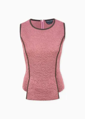 Violetta - Matelassé Peplum Top