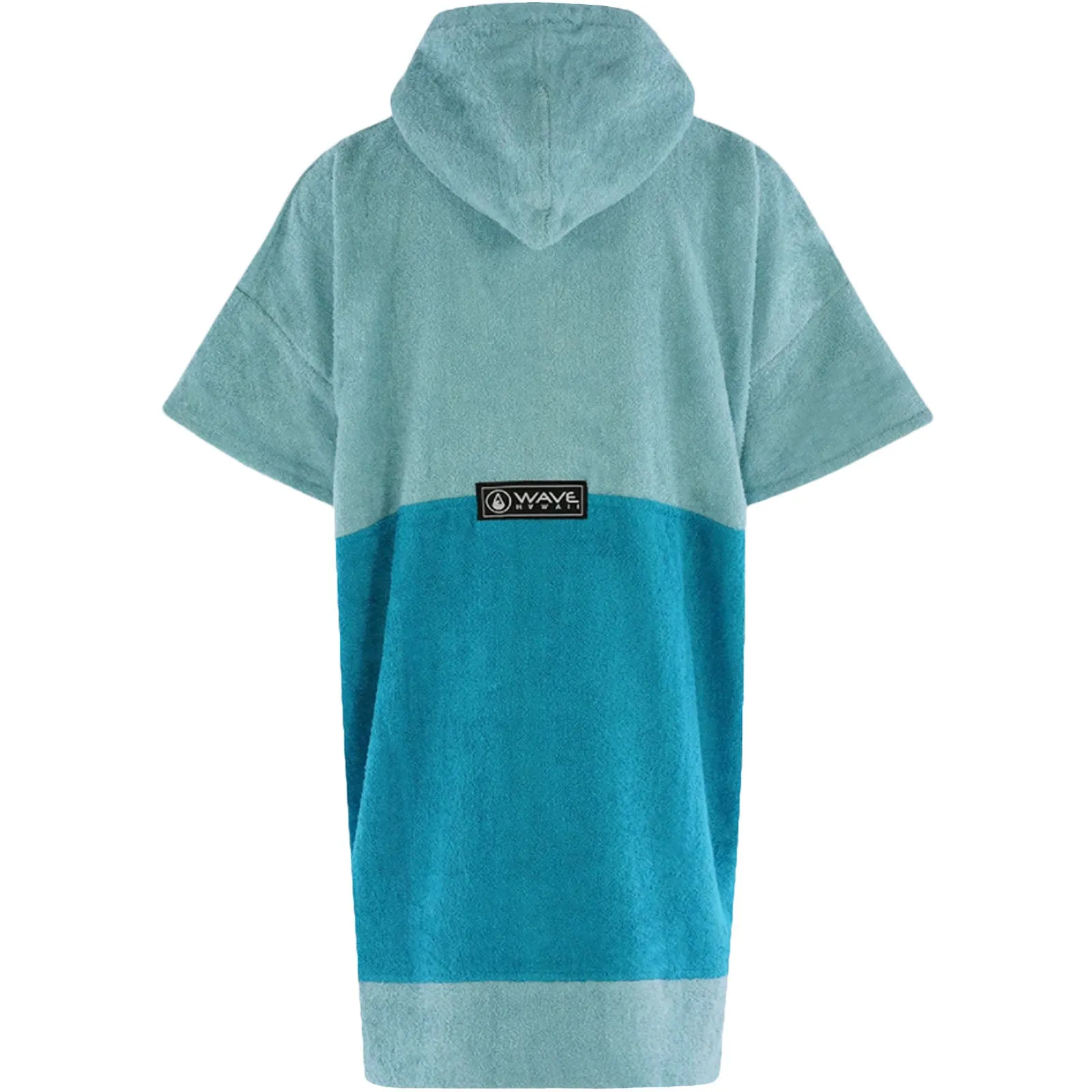 Wave Hawaii Unisex Flyh Zipped Hooded Towel Poncho - Blue