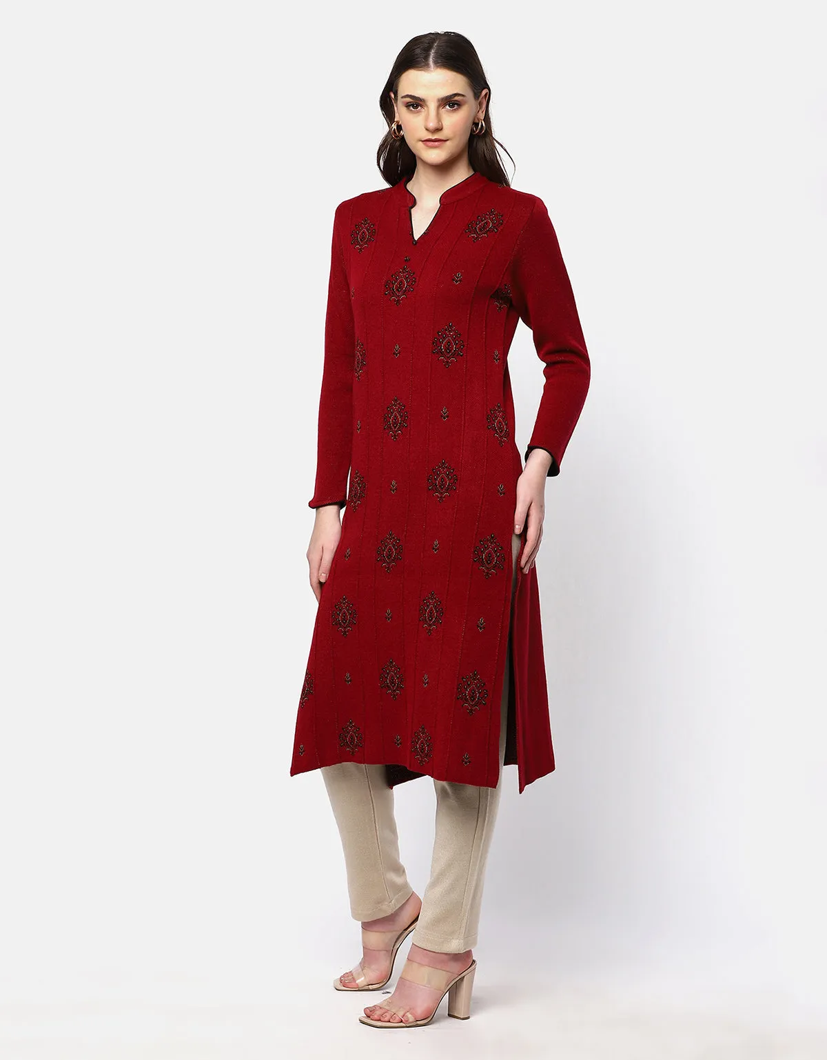 Women Winter Wear Woolen Kurti