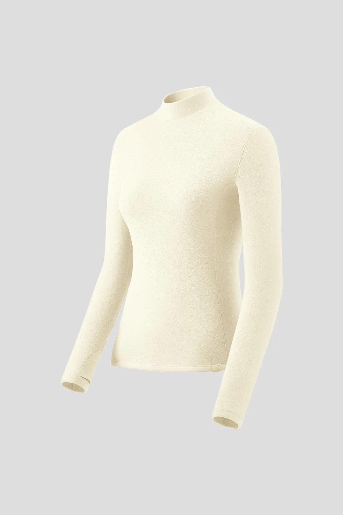 Women's Mid-Warm Half Turtle-Neck Fleece Thermal Shirt