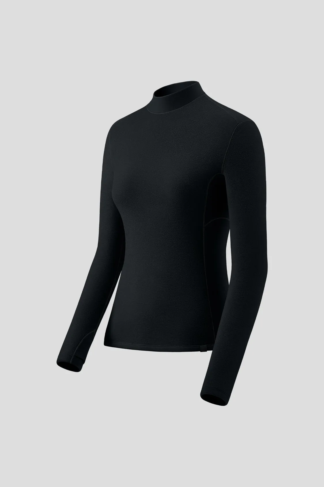 Women's Mid-Warm Half Turtle-Neck Fleece Thermal Shirt