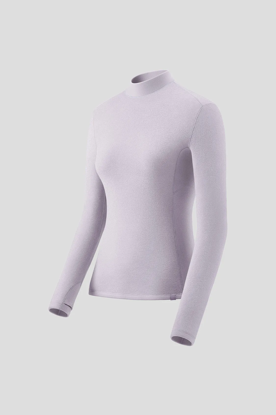 Women's Mid-Warm Half Turtle-Neck Fleece Thermal Shirt