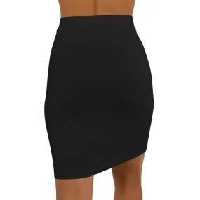 Womens Mini Skirt, Stretchy, Black Pencil Skirt