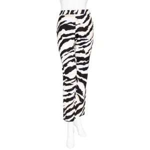 Zebra Print Straight Leg Pants