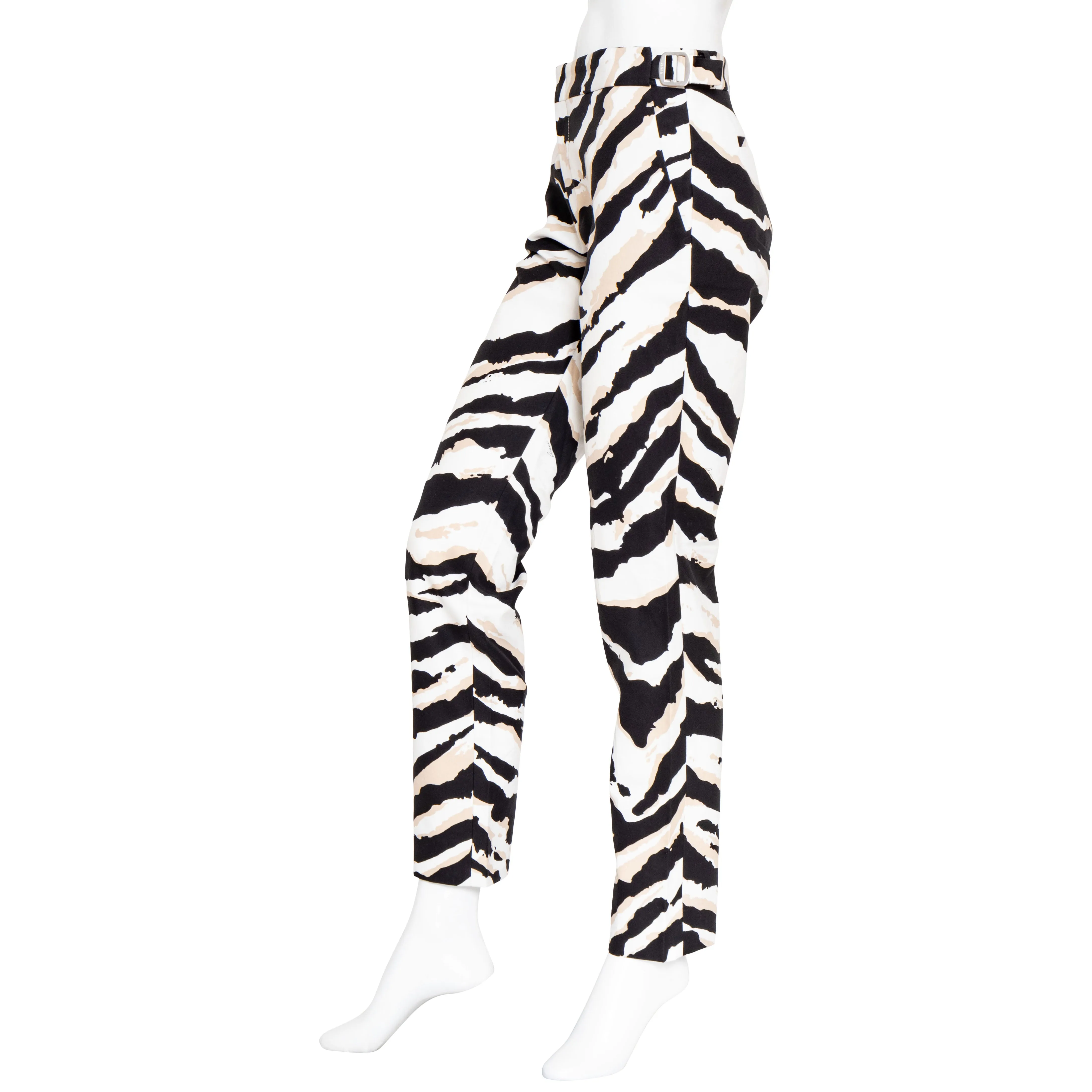 Zebra Print Straight Leg Pants